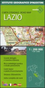 , Lazio- Carta stradale 1:200.000