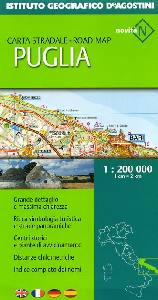 , Puglia. Carta stradale 1:200.000