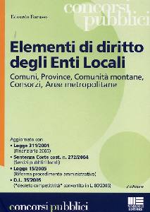 BARUSSO, Elementi di diritto degli enti locali