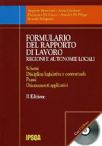 AA.VV., Formulario rapporto di lavoro regioni e aut.locali