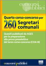 AA.VV., Concorso per 260 segretari comunali