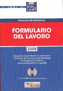 MONTEMARANO EMANUELE, Formulario del lavoro 2008