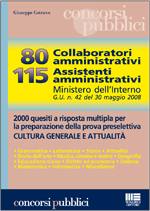 COTRUVO GIUSEPPE, 80 collaboratori amm.115 assistenti amministrativi