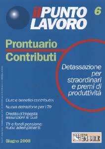 AA.VV., Prontuario contributi. Il punto lavoro 6