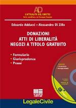 ADDUCCI - DI ZILLO, Donazioni atti liberalit negozi titolo gratuito