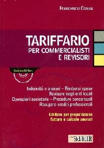 COSSU FRANCESCO, Tariffario per commercialisti e revisori