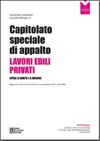 LOMBARDO SALVATORE, capitolato lavori edili privati + cd rom