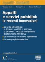 GRECO - MASSARI, Appalti e servizi pubblici: recenti innovazioni
