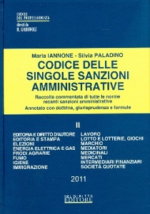 IANNONE PALADINO, Codice delle singole sanzioni amministrative T.2