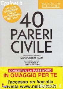 ALIZZI - MASCARO, 40 pareri civile