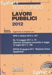 DEI, Testo unico lavori pubblici 2012