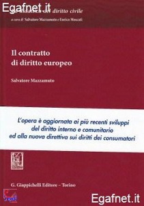 MAZZAMUTO SALVATORE, contratto di diritto europeo