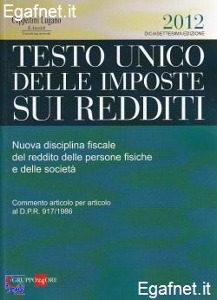 LUGANO CEPPELLINI, Testo unico delle imposte sui redditi 2012