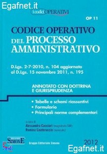CACCIARI CAUTERUCCIO, Codice operativo del processo amministrativo