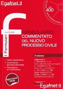 DI PIRRO MASSIMILIAN, Formulario commentato del nuovo processo civile