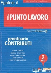 GRUPPO 24 ORE, Prontuario contributi -  Sistema frizzera