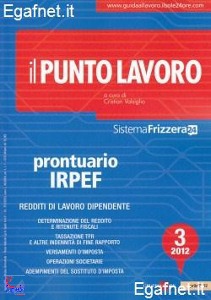 VALSIGLIO CRISTIAN, punto lavoro 3/2012 prontuario irpef