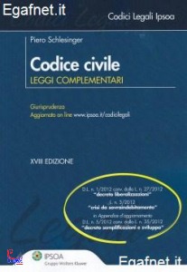 SCHLESINGER PIERO, Codice civile e leggi complementari