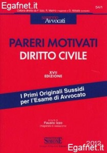 IZZO FAUSTO /ED, Pareri motivati di diritto civile