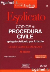 SIMONE, Codice procedura civile L. complementari esplicato