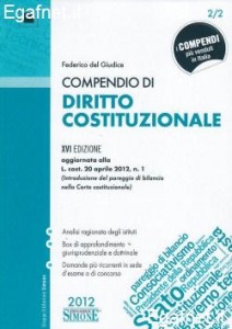 DEL GIUDICE FEDERICO, Compendio di diritto costituzionale