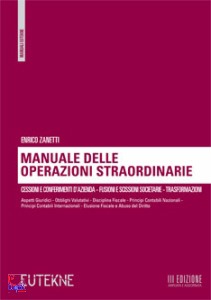 ZANETTI ENRICO, Manuale delle operazioni straordinarie