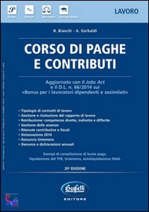 BIANCHI-GERBALDIUCA, Corso di paghe e contributi