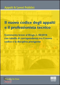 DE FINIS PANTALEO, Il nuovo codice degli appalti e il professionista