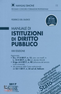 DEL GIUDICE FEDERICO, Manuale di istituzioni di diritto pubblico