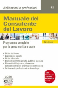 SIMONE, Manuale del Consulente del Lavoro 2020 VE