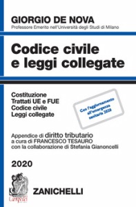 DE NOVA GIORGIO, Codice civile e leggi collegate + triburario 2020