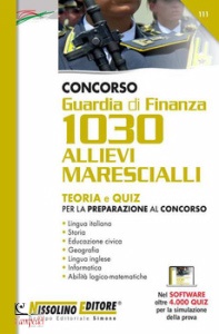 TEORIA E QUIZ, 1030 allievi Marescialli Guardia di Finanza