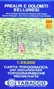 , ## Carta topografica n024 - Prealpi/Dol. Bellunes
