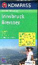 KOMPASS, Carta turistica 1:50000 n. 36 Innsbruck-Brenner