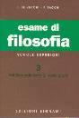 DE VECCHI  SACCHI, Esame di storia della filosofia 3 (compendio)