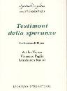 PAGLIA VINCENZO /ED., Testimoni della speranza. Le lettere di Pietro