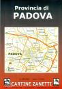 ZANETTI, Provincia di Padova. Carta 1:130.000