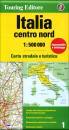TOURING EDITORE, Italia centro nord. Carta stradale 1:500.000