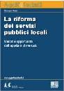 BASSI GIUSEPPE, La riforma dei servizi pubblici locali