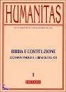 HUMANITAS, Bibbia e costituzione