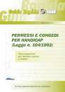 AA.VV., Permessi e congedi per handicap(legge n.104/1992)