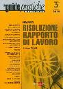 ZAMBELLI ANGELO, RISOLUZIONE RAPPORTO DI LAVORO