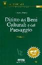 FERRETTI ALESSANDRO, Diritto dei beni culturali e del paesaggio