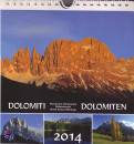 CALENDARIO, Dolomiti 2014 calendario cartolina