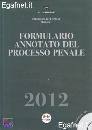 DE SIMONE PAOLO, Formulario annotato del processo penale