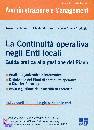 IACONO - MARZANO..., La continuit operativa negli enti locali