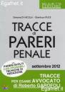 DI NICOLA - FILICE, Tracce di pareri penale. 2012