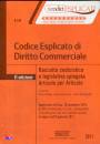 SIMONE, Codice esplicato di diritto commerciale 2012