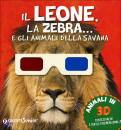 , Il leone lazebra e gli animali della savana -3d -