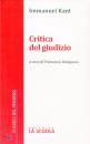 KANT IMMANUEL, Critica del giudizio